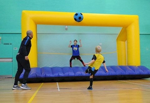 Надувные футбольные ворота с батутом для детей, взрослых