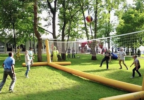 Надувной волейбол с волейбольной сеткой для воды, суши, пляжа