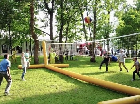 Надувной волейбол с волейбольной сеткой для воды, суши, пляжа