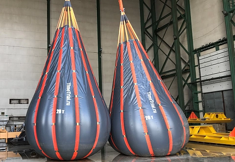 Наливные контрольные грузы из ПВХ для испытаний техники