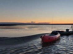 Фотография "ЧЕХОНЬ" - одноместный рыболовный надувной пакрафт-каяк из ТПУ из ткань ТПУ (TPU) 210D ТаймТриал