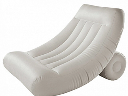 Надувной бескаркасный шезлонг для отдыха на воде и пляже