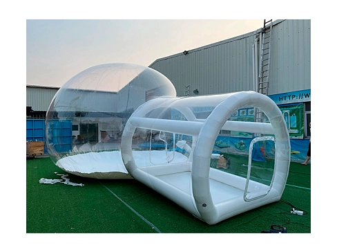 Надувная прозрачная купольная палатка 