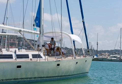 Надувной мобильный тент для яхты, катера