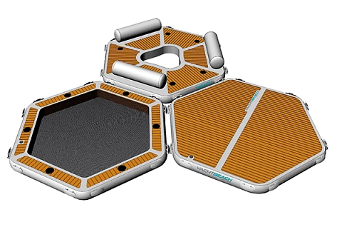 Надувная плавучая платформа Шестиугольной формы для отдыха