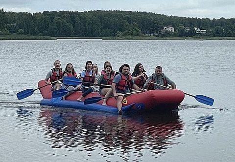 &quot;КИТ-ДАБЛ&quot; - буксируемый аттракцион дубль-банан зимние, водные надувные санки для катания по воде