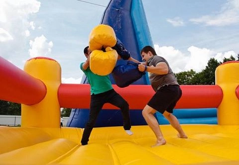 Надувной боксерский мобильный ринг с надувным дном для бокса, кикбоксинга