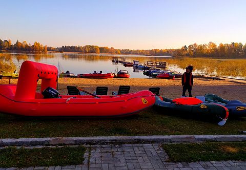 &quot;ВОЛНОТРОН&quot; - спасательная моторная лодка ПВХ (моторафт) с надувным дном НДНД