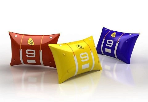 Мягкие надувные понтоны для разгрузки дюкера