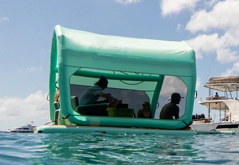 Надувной мобильный защитный тент для отдыха, купания и развлечений на воде, море