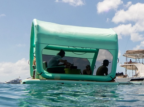 Надувной мобильный защитный тент для отдыха, купания и развлечений на воде, море