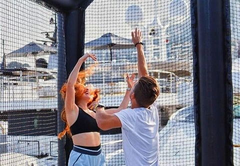 Надувное ограждение для баскетбольной, волейбольной площадки