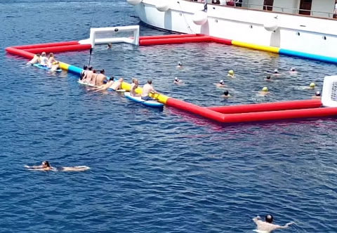 Надувное мобильное пневмокаркасное поле для водного поло