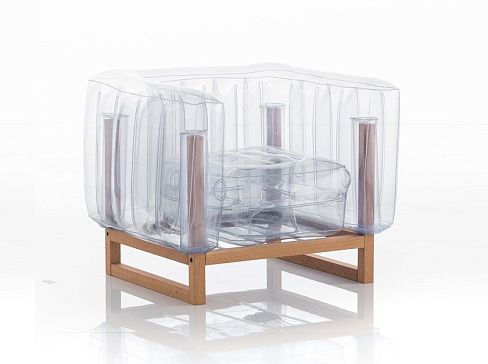 Надувное прозрачное кресло