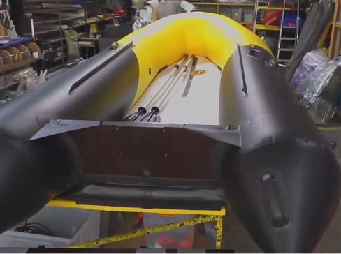 &quot;БОМБЕР&quot; - надувная моторно-гребная надувная лодка ПВХ со съёмным надувным дном высокого давления из AIRDECK (НДВД)