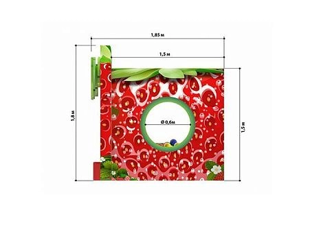 Мягкий модуль «Клубничка»
