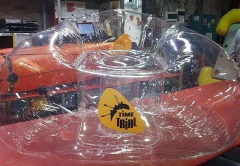 Надувное прозрачное бескаркасное кресло-мешок для отдыха на природе, дома