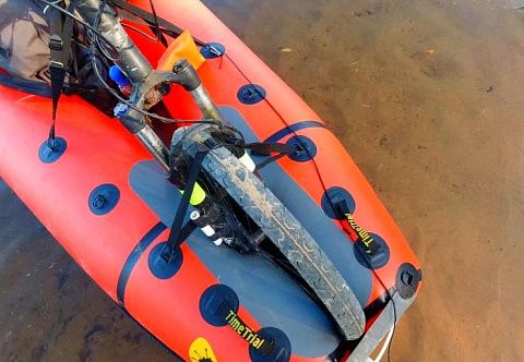 &quot;ВЕЛОПАК&quot; - специальная легкая надувная байдарка, быстроходный пакрафт из ТПУ для велопакрафтинга