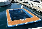Фотография Надувной плавающий (плавучий) морской бассейн с ЭВА ТИК покрытием для безопасного плавания из ткань AirDeck ПВХ (воздушная палуба) ТаймТриал