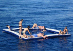 Фотография Надувной плавучий бассейн с защитной сеткой от медуз, акул для яхты, открытой воды из AIRDECK (DWF) ТаймТриал