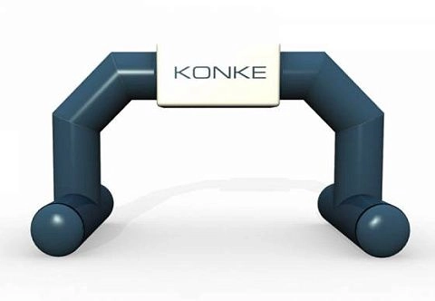 Надувная спортивная Арка на опорах со скошенными углами «Старт, Финиш» герметичная без поддува