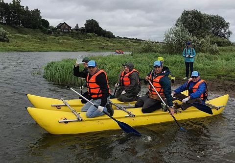 &quot;К-400&quot; - надувной туристический сплавной катамаран для сплава