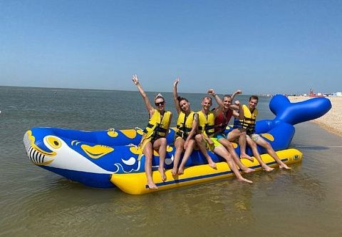 &quot;КИТ-ДАБЛ&quot; - буксируемый аттракцион дубль-банан зимние, водные надувные санки для катания по воде