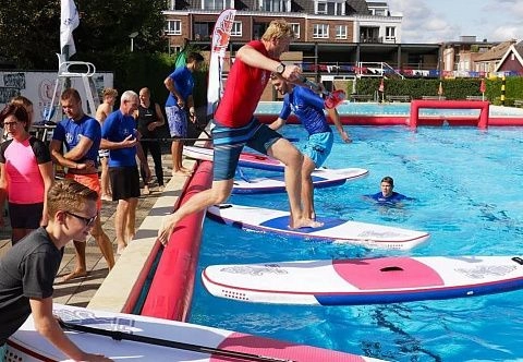 Надувное поле с воротами для SUP polo