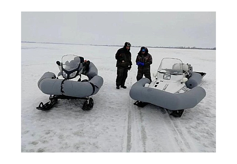 Комплект индивидуальных страховочных надувных баллонов безопасности для снегохода