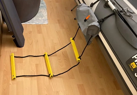 Бортовая верёвочная лесенка для лодок