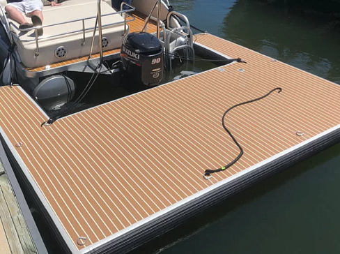 Надувной плот-палуба для катера с подвесным мотором