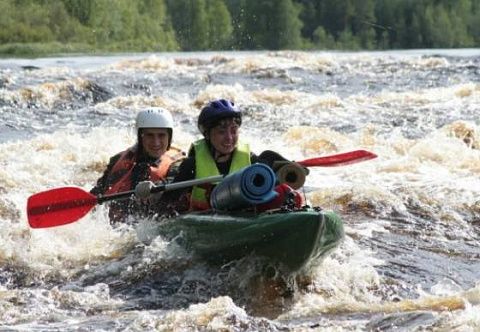"СМЕНА-2" - надувная туристическая байдарка (два места) из ПВХ с надувным дном "СМЕНА-2" - надувная туристическая байдарка (два места) из ПВХ с надувным дном
