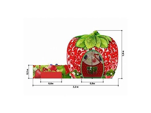 Мягкий модуль «Клубничка»