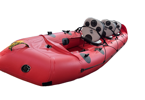 "ФИШКАЯК EVO-3" - трехместная надувная рыболовная байдарка из ПВХ для рыбалки