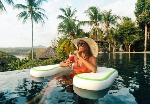 Надувное плавающее кресло-сиденье для открытой воды