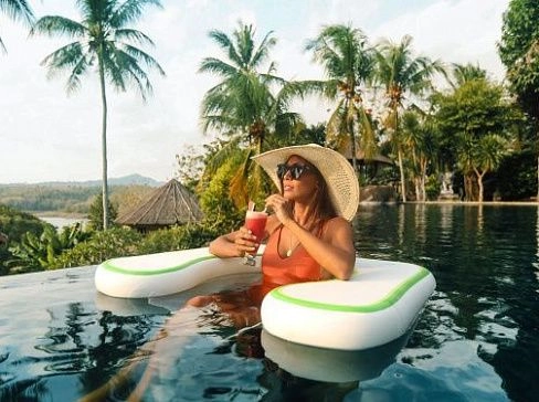 Надувное плавающее кресло-сиденье для открытой воды