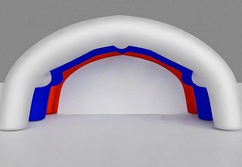 Арочная надувная сцена “Триколор” - герметичная без поддува из прочного ПВХ
