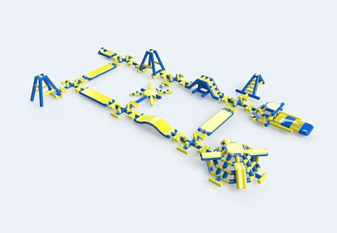 Надувной развлекательный аквапарк «СУПЕРГЕРОЙ»