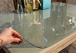 Фотография Мягкое (гибкое) стекло на стол (прозрачная скатерть) из ПВХ ТПУ 0,5 мм ТПУ 0,7 мм ТаймТриал