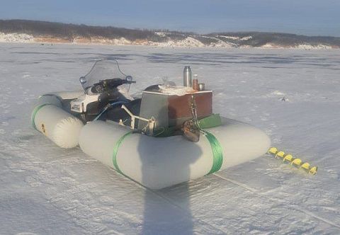 Комплект индивидуальных страховочных надувных баллонов безопасности для снегохода