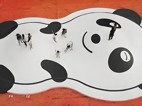 "JUMPING PILLOW (НАДУВНАЯ ПОДУШКА, БАТУТ)" - уличный аттракцион для прыжков детей, в парк, на пляж, бизнеса