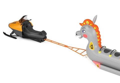 Жесткая сцепка для снегохода, квадроцикла для буксировки банана, санок