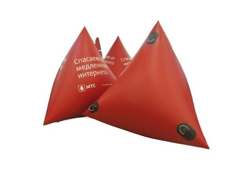 Надувной буй «Тетраэдр» из ПВХ для разметки акватории для соревнований