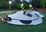 Фотография "JUMPING PILLOW (НАДУВНАЯ ПОДУШКА, БАТУТ)" - уличный аттракцион для прыжков детей, в парк, на пляж, бизнеса из ткань ПВХ ТаймТриал
