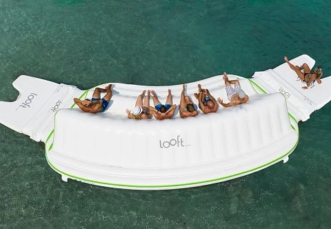 Надувной двусторонний диван для отдыха на воде