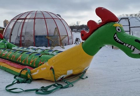 Защитный ПВХ чехол для надувного аттракциона банана, саней