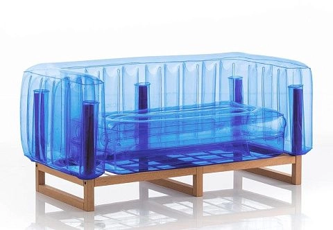 Надувной прозрачный диван