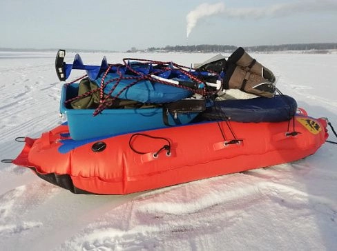 Надувные рыбацкие санки волокуши из ПВХ для охоты, зимней рыбалки