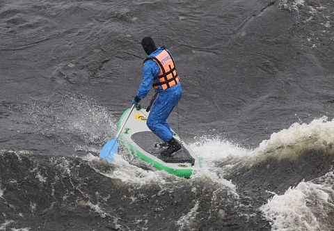 &quot;WW-SUP&quot; - специальная надувная доска SUP (сапборд) с веслом для бурной воды
