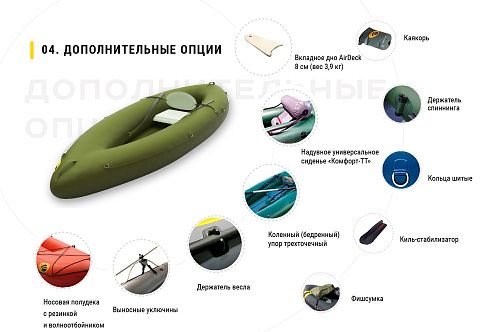 "ВАРВАР ЛАЙТ-310" - одноместный надувной каяк (байдарка) из ТПУ с надувным дном с самоотливом "ВАРВАР ЛАЙТ-310" - одноместный надувной каяк (байдарка) из ТПУ с надувным дном с самоотливом